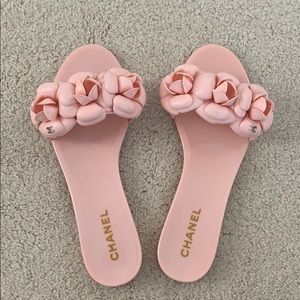 LIGHT PINK CHANEL MULES